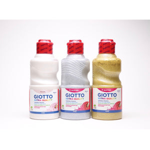 Giotto Extra Quality Paint (Glitter Silver, Gold & Pearl White)