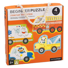 Load image into Gallery viewer, Petit Collage Rescue Vehicles Beginner Puzzle