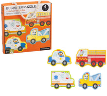 Load image into Gallery viewer, Petit Collage Rescue Vehicles Beginner Puzzle