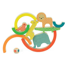 Load image into Gallery viewer, Petit Collage Wild Rainbow Wooden Balancing Game