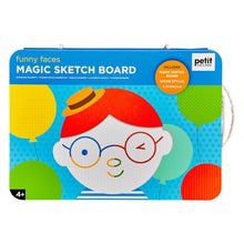 Load image into Gallery viewer, Petit Collage Funny Faces Magic Sketch Board