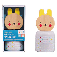Load image into Gallery viewer, Petit Collage Wooden Wind Up Musical Bunny