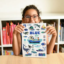 Load image into Gallery viewer, Poppik Mini Sticker Poster - Blue (Sea)
