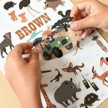 Load image into Gallery viewer, Poppik Mini Sticker Poster - Brown (Safari)