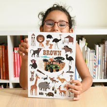 Load image into Gallery viewer, Poppik Mini Sticker Poster - Brown (Safari)
