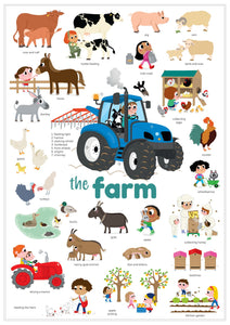 Poppik Mini Sticker Poster - Farm