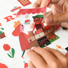 Load image into Gallery viewer, Poppik Mini Sticker Poster - Red (City)