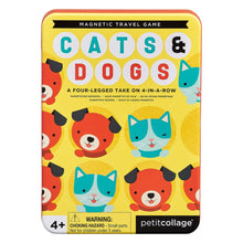 Load image into Gallery viewer, Petit Collage Magnetic Travel Game - Cats & Dogs Four in a Row