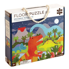 Load image into Gallery viewer, Petit Collage Dinosaur Kingdom Floor Puzzle
