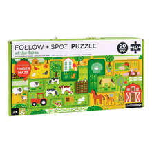 Load image into Gallery viewer, Petit Collage At the Farm Follow and Spot Puzzle