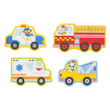 Load image into Gallery viewer, Petit Collage Rescue Vehicles Beginner Puzzle