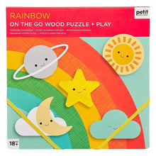 Load image into Gallery viewer, Petit Collage Chunky Wood Puzzle - Rainbow