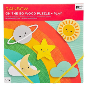 Petit Collage Chunky Wood Puzzle - Rainbow