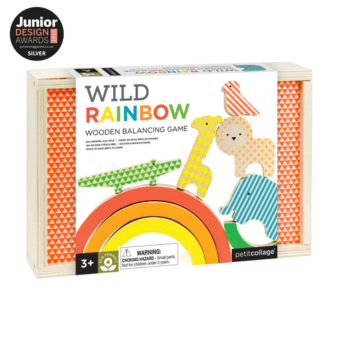 Petit Collage Wild Rainbow Wooden Balancing Game