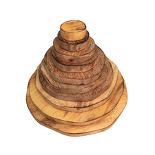Load image into Gallery viewer, Papoose Toys Wooden Stacking Pyramid