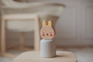 Petit Collage Wooden Wind Up Musical Bunny