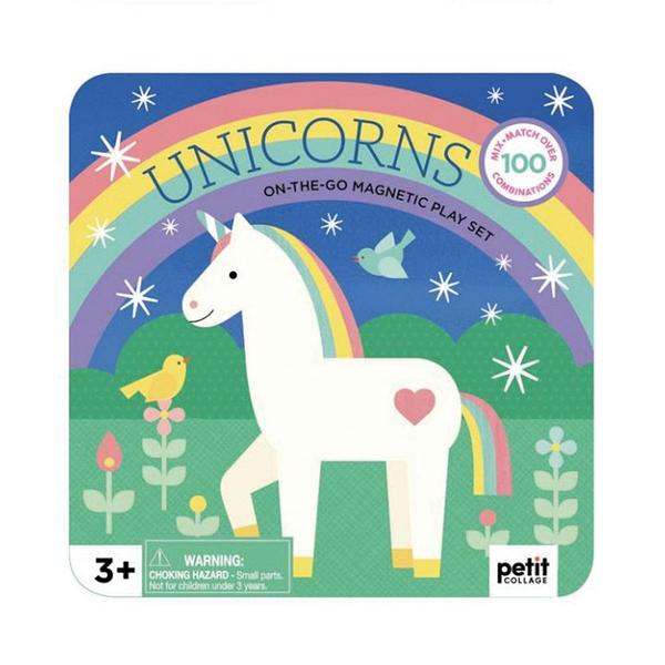 Petit Collage Unicorns On-The-Go Magnetic Play Set