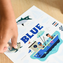 Load image into Gallery viewer, Poppik Mini Sticker Poster - Blue (Sea)