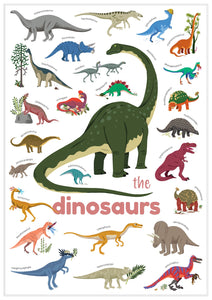 Poppik Mini Sticker Poster - Dinosaurs