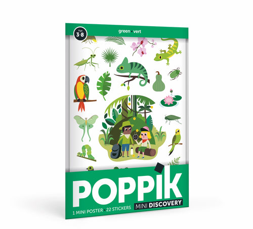 Poppik Mini Sticker Poster - Green (Jungle)