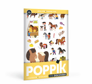 Poppik Mini Sticker Poster - The Pony Club