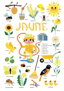 Poppik Mini Sticker Poster - Yellow (Garden)