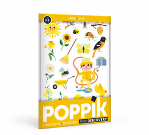 Poppik Mini Sticker Poster - Yellow (Garden)