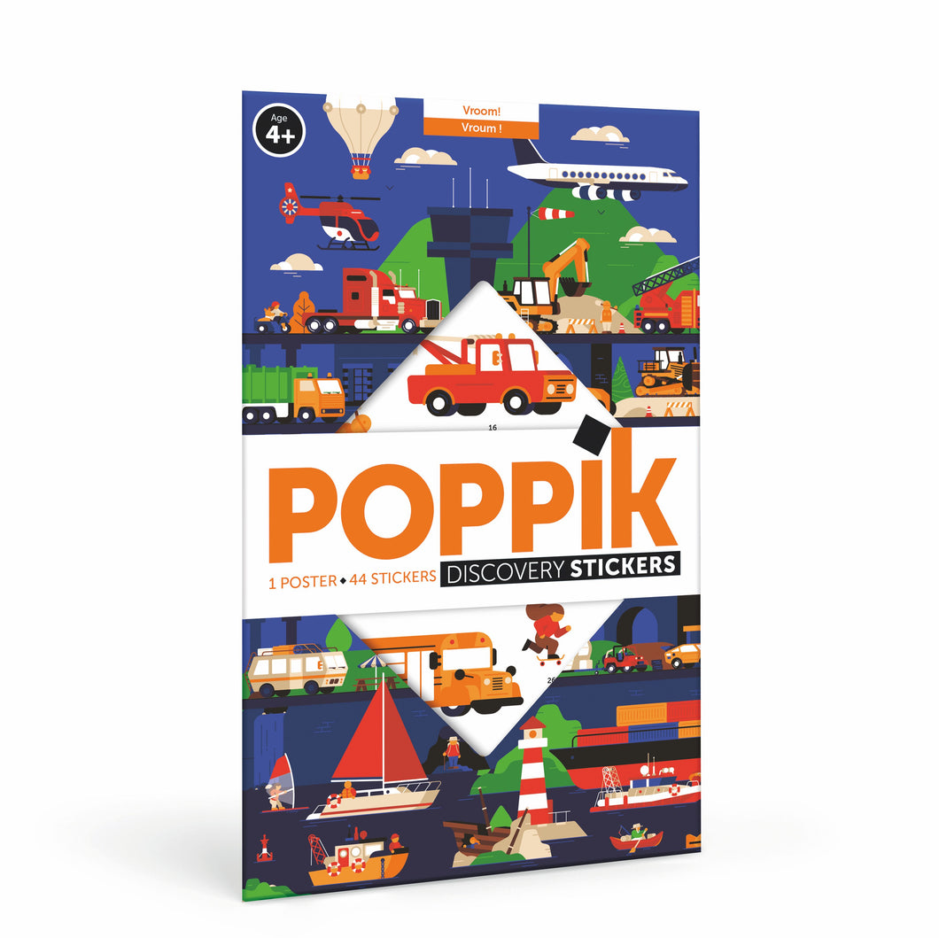 Poppik Giant Sticker Poster - Vehicles