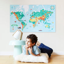 Load image into Gallery viewer, Poppik Giant Sticker Mosaic - World Map
