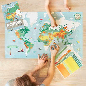 Poppik Giant Sticker Mosaic - World Map