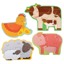 Load image into Gallery viewer, Petit Collage Farm Babies Beginner Puzzle